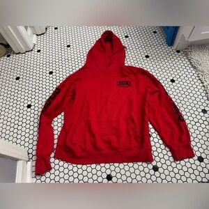 Crooks & Castles Bold Red Hoodie size large